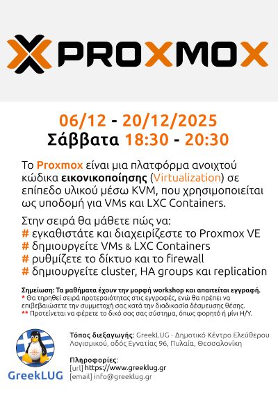 Σειρά μαθημάτων Proxmox
